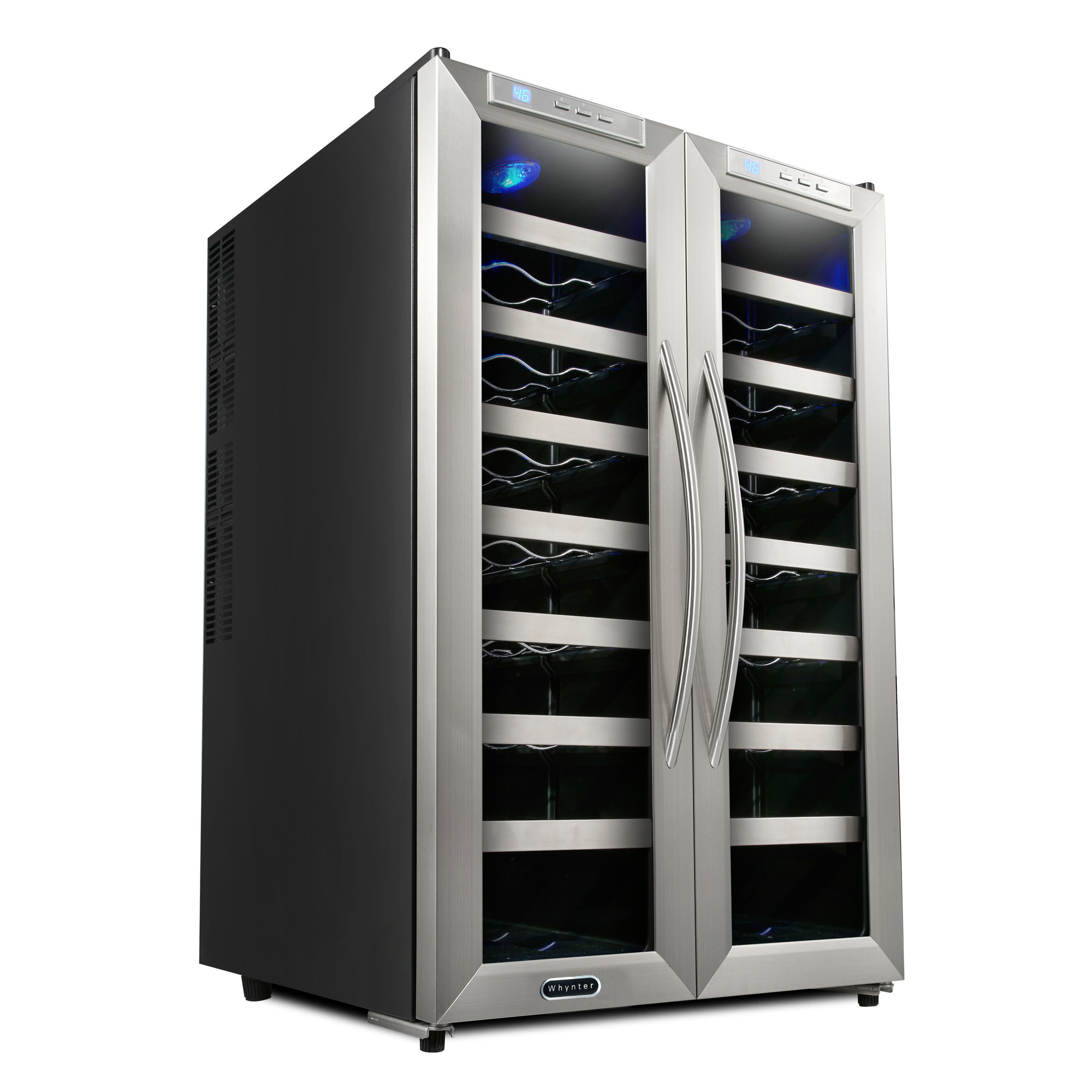 Whynter 32 Bottle Dual Zone Freestanding Wine Cooler & Reviews Wayfair